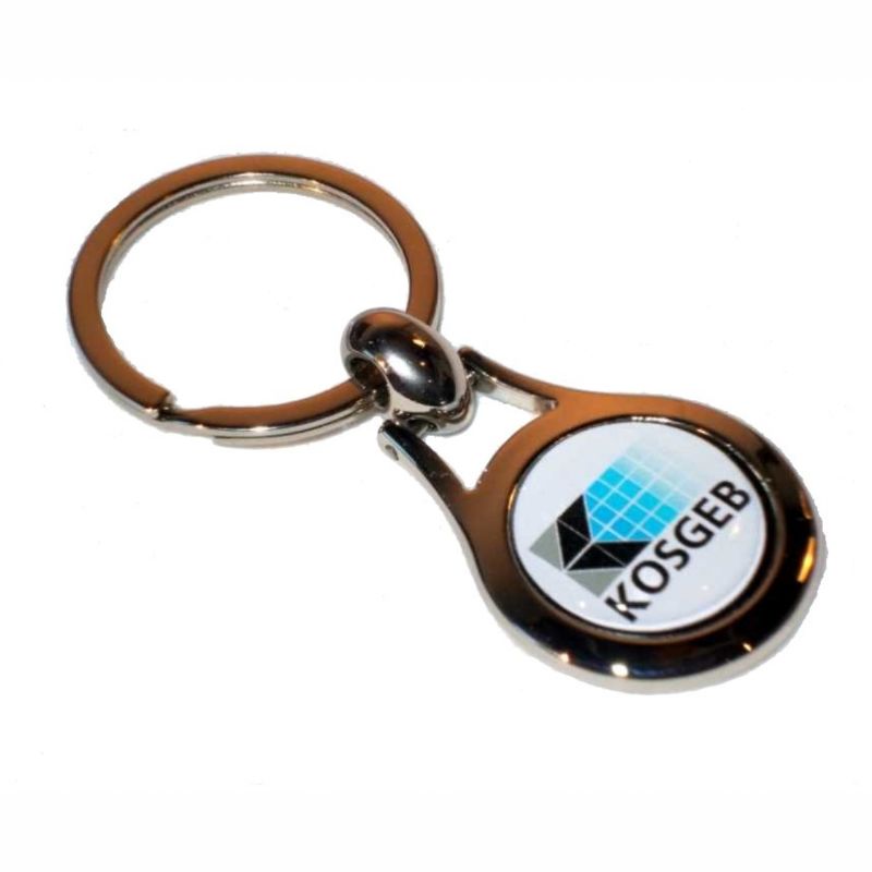 Keyring Blank Pear 23.5mm and printed dome (bagged)